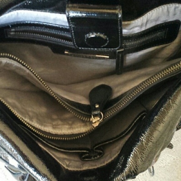 Elliott Lucca black patent leather hobo handbag - Picture 6 of 10